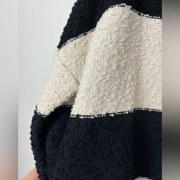 Black and Cream Striped Sweater - Picture 2 of 4